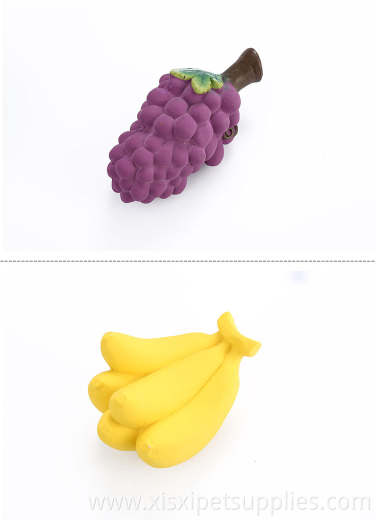 fruit shape latex squeaky pet dog toy